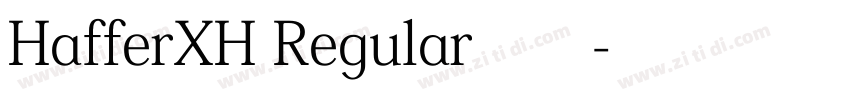 HafferXH Regular常规字体转换